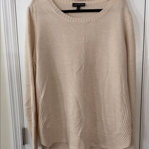 Lane Bryant Women's Cream Crew Neck Sweater